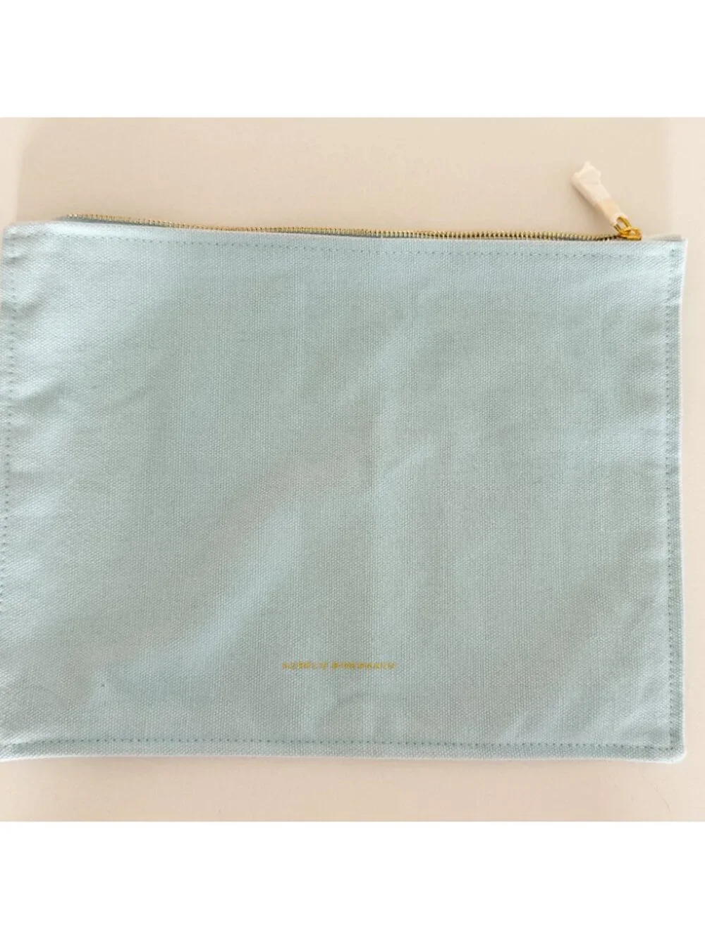 AURELIE BIDERMANN light aqua Blue Canvas Zip Top Dust Bag - Picture 2 of 6